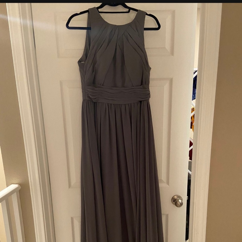 Grey floor length dress